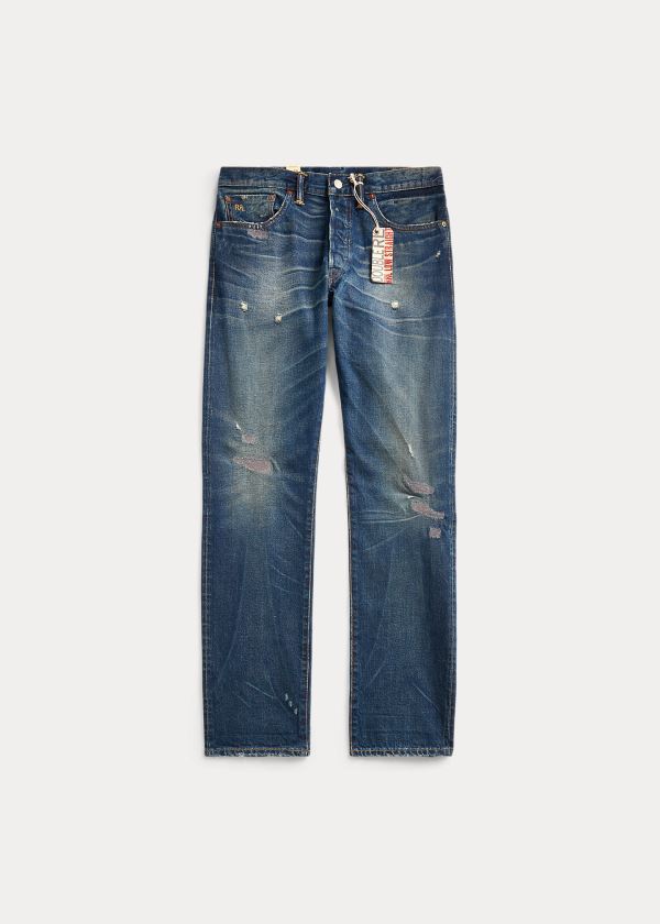 Ralph Lauren Low Straight Selvedge Jeans Herre Danmark (LZXUF6912)